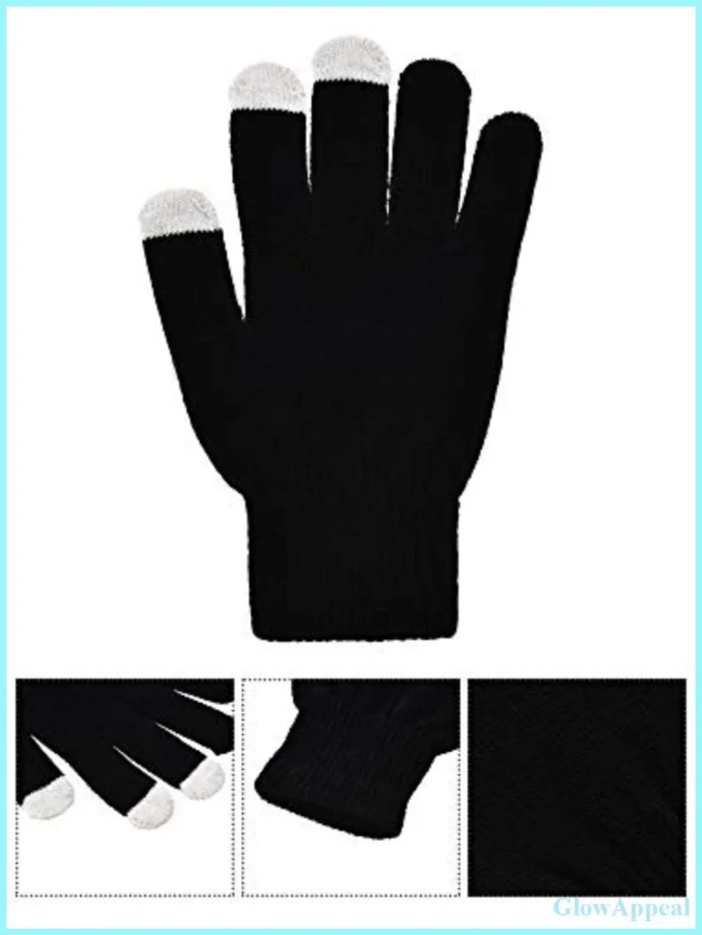 12 Pairs Touch Screen Gloves Acrylic Stretch Knit Winter Outdoor Multi-Pack